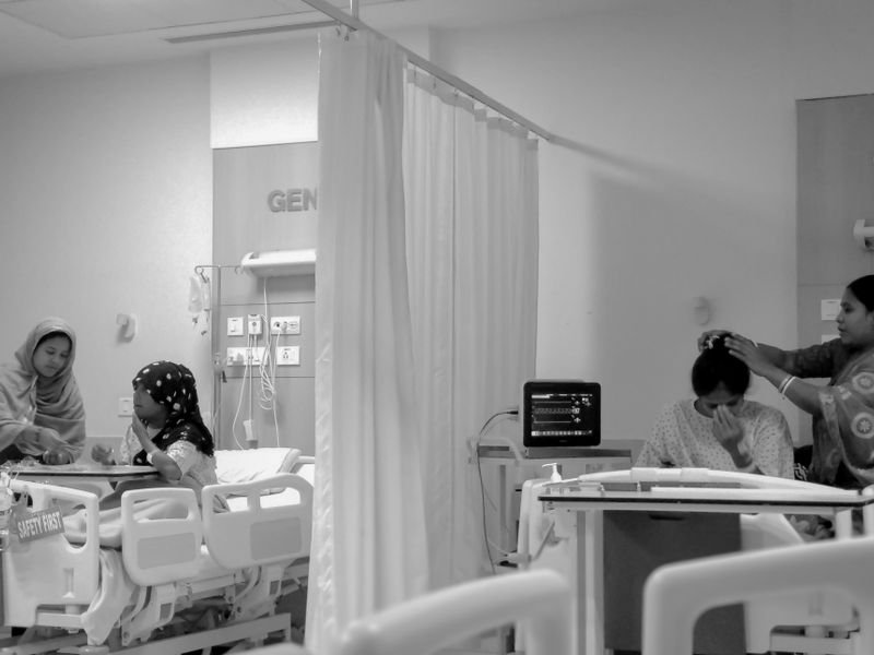 Hospital ward with modern beds and equipment in Kolkata